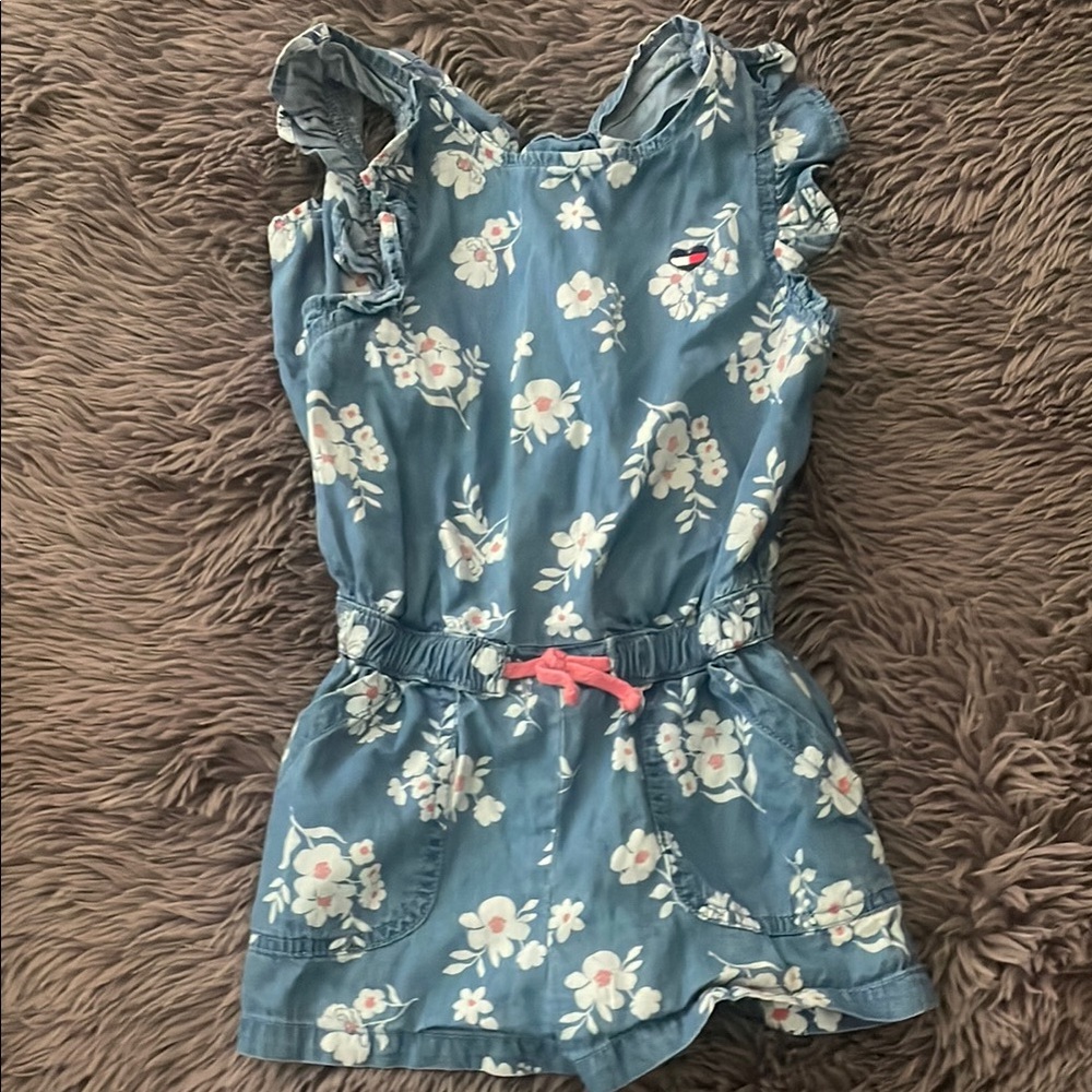 Floral Blue Kids Romper